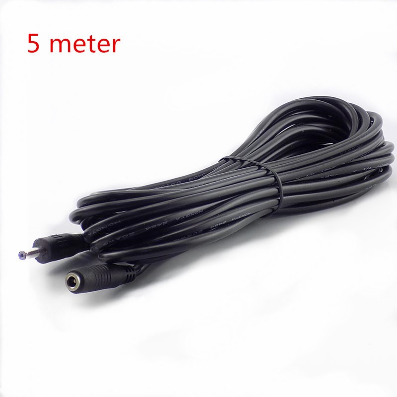 1/1.5/3/5M Male Female DC Power Accessory Extension Cable 5V 2A Power Adapter Cord 3.5mm x 1.35mm Connector for CCTV Security Camera