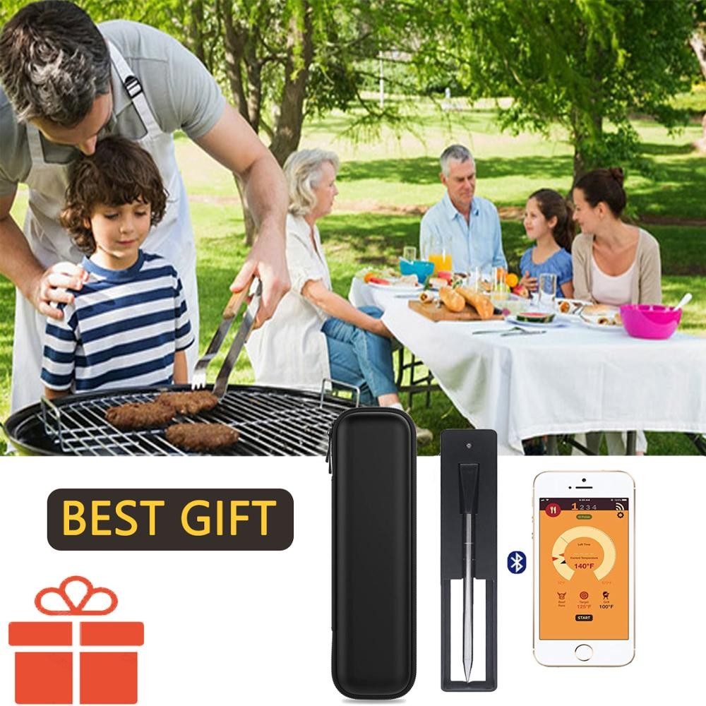 Upgrade Meat Thermometer Wireless Digital Bluetooth Barbecue Accessories For Oven BBQ Grill Barbecue Rotisserie Kitchen Gift