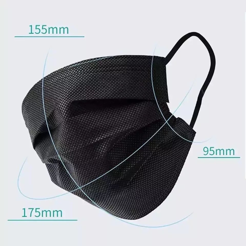 10-500pcs Black Disposable Masks Mascaras Morogicas 3 Layers Non-woven Mascara Mask for Adults