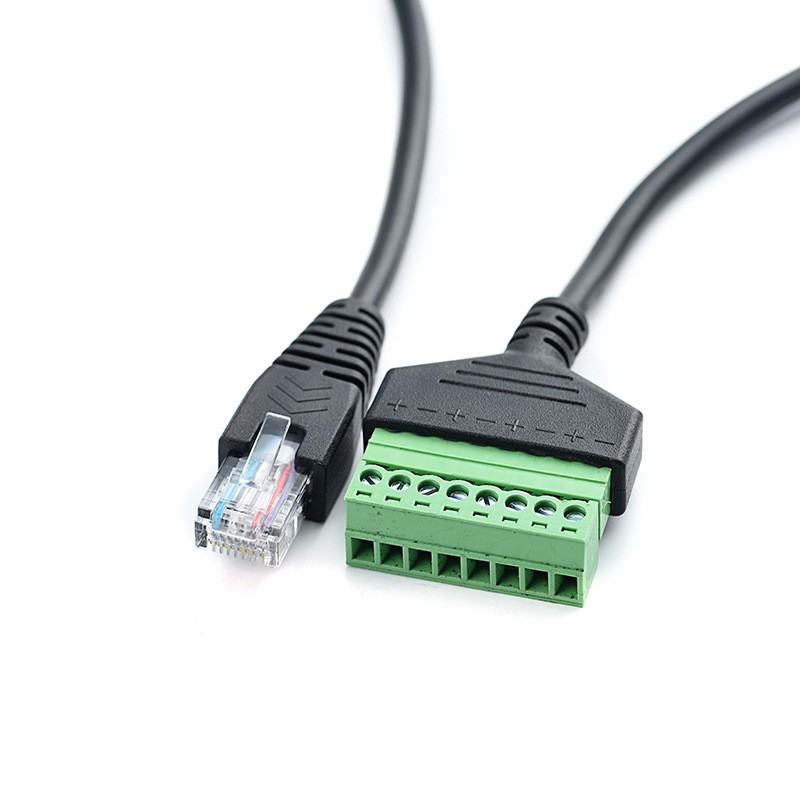 30 سنتيمتر RJ45 موصل RJ45 إلى المسمار محطة كابلات محول RJ45 ذكر إلى 8 دبوس موصل RJ45 الخائن ل CCTV DVR