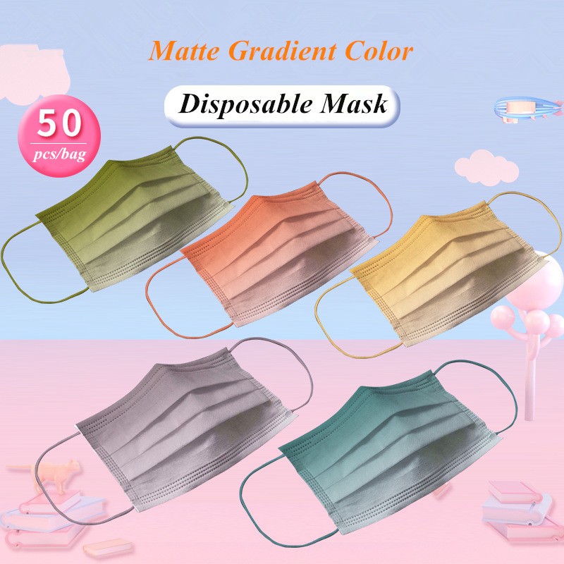 10-100pcs 3 layer fabric adult disposable mascarillas quiurgicas homeopathic anti-dust non-woven gradient masks face maske