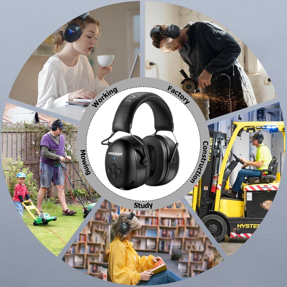 Zohan Electronic 5.0 Headphones Bluetooth Earphones Hearing Protection Headphones Safety Music Charging Noise Reduction