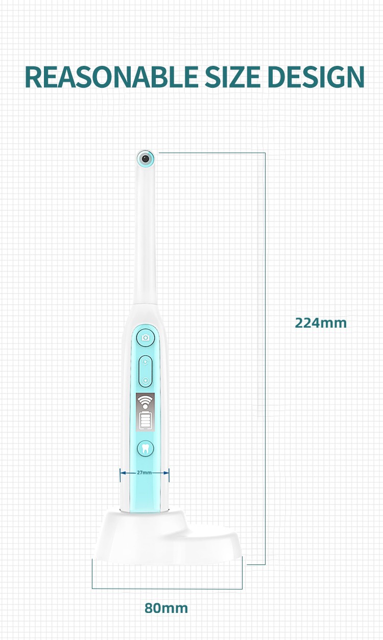 WIFI Oral Dental Endoscope 8 Adjustable Lights Wireless Intraoral Camera Dentistry HD Video for Ios Android Dental Optical Examination