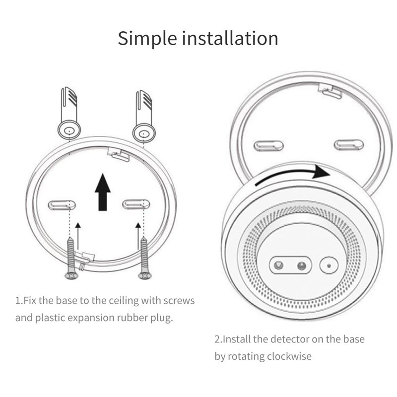 VStarcam Smart Home WiFi Smoke Detector Household Carbon Monoxide Gas Fire Alarm Sensor Camera APP Security Monitor