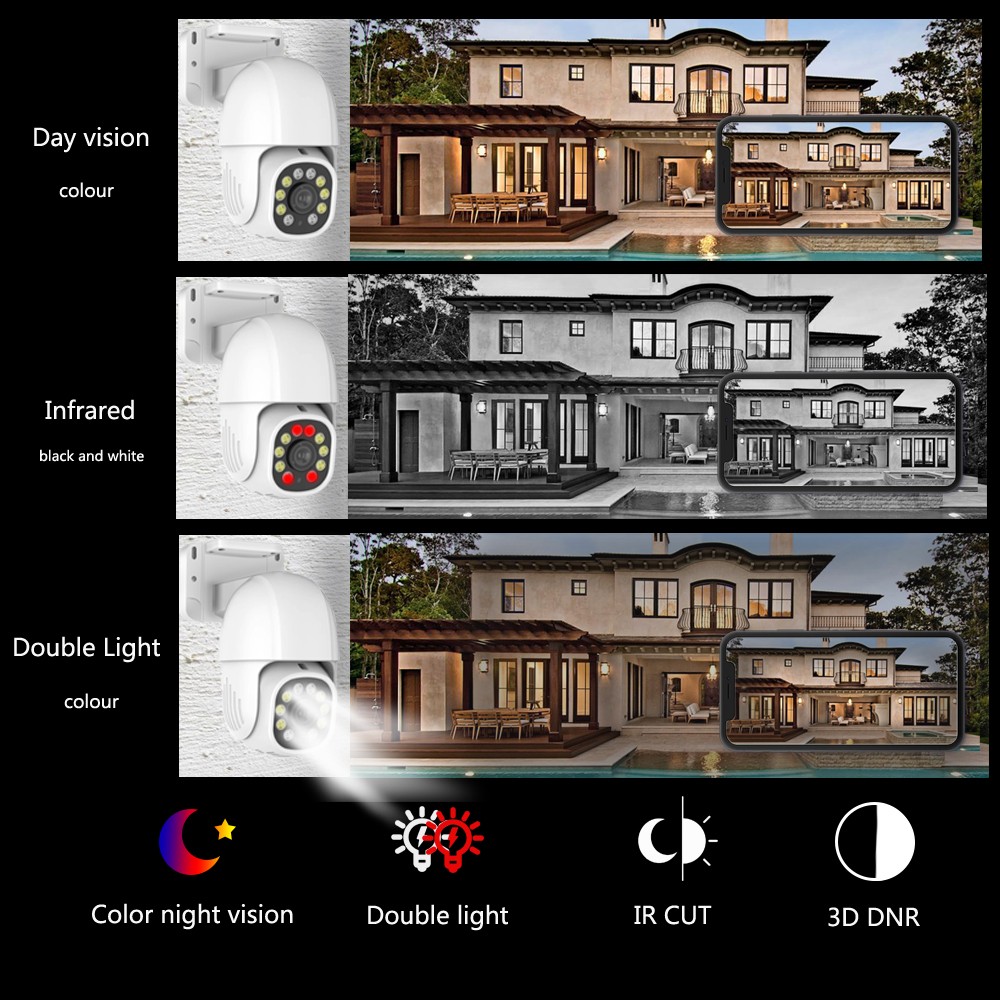 4K PTZ POE IP Camera Video Surveillance Onvif Outdoor Color Night Vision Smart AI Pan Tilt Motion Detection TwoWay Audio SD Slot