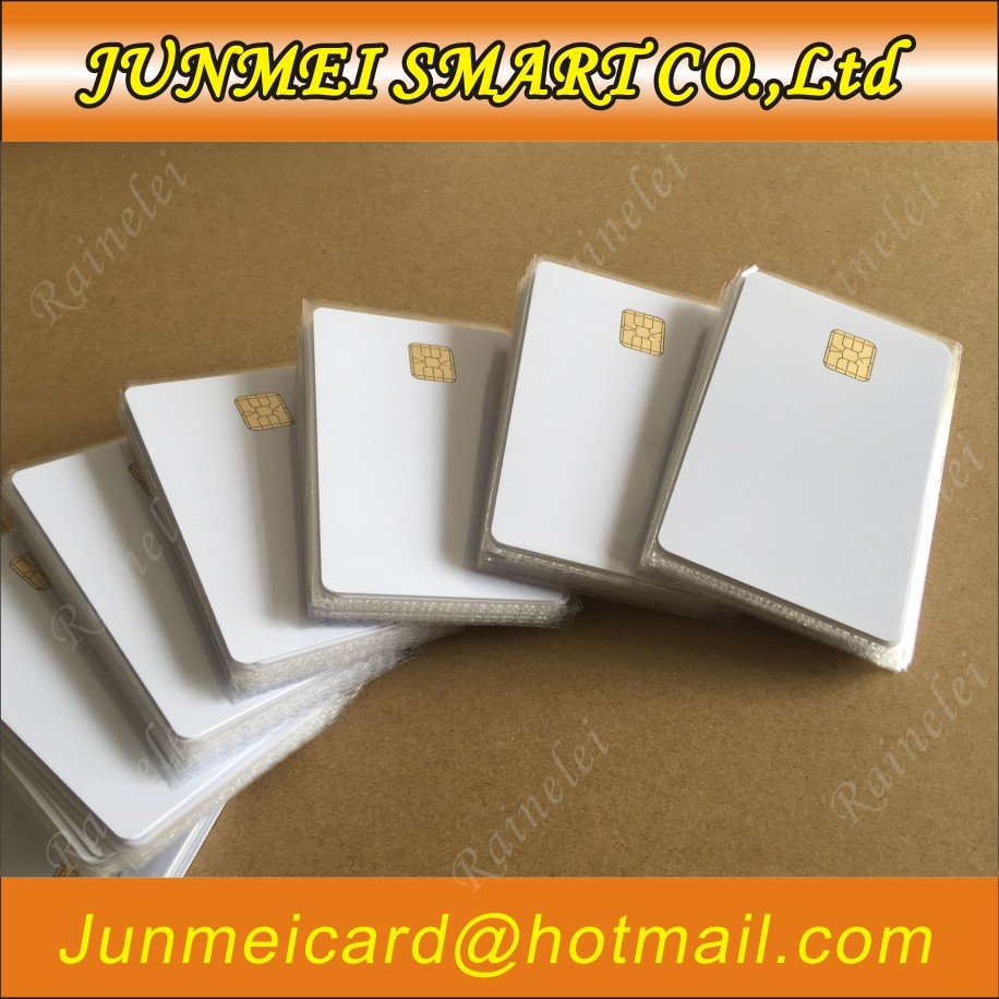 SLE 4428 Contact IC Chip Big - White PVC Smart Card 30mil Glossy Card Blank Contact Card