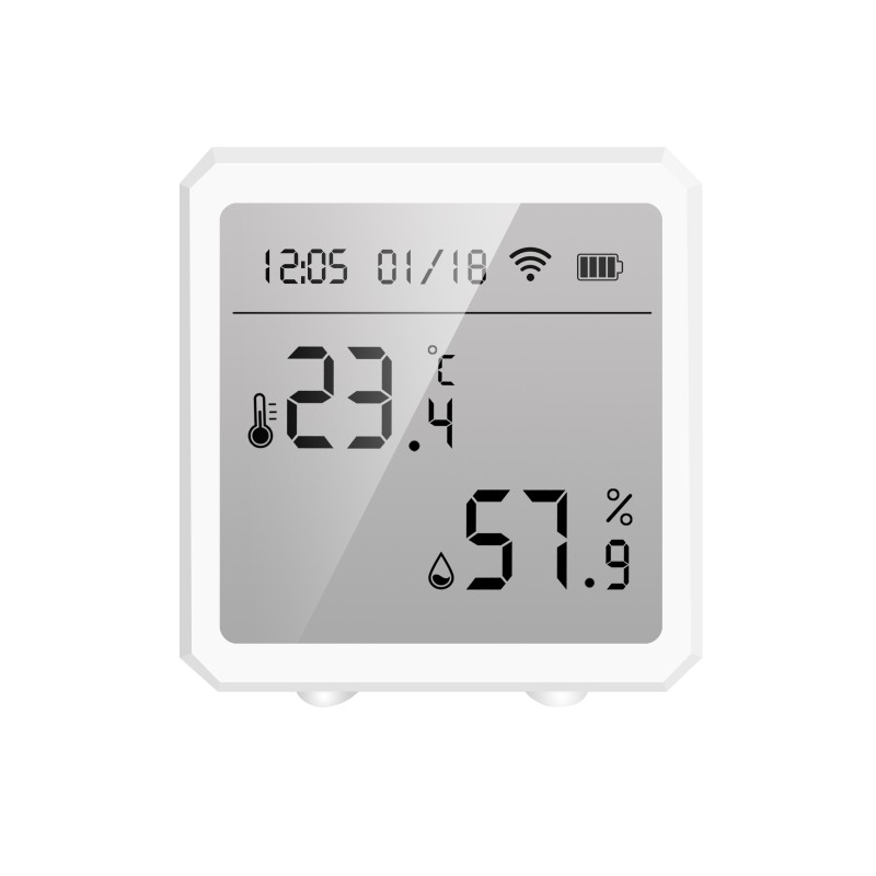 Tuya Smart WiFi Temperature and Humidity Sensor Indoor Hygrometer Thermometer with LCD Screen Support Alexa Google Assistant