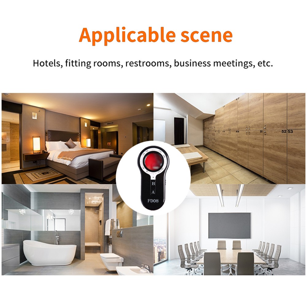 Hotel Infrared Camera Detector Anti-Spy Shooting Anti-Tapping Wireless Precision Alarm Detector LED Light GPS Detection