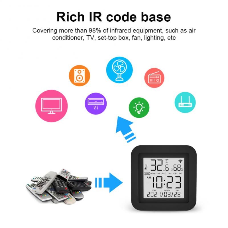 Wifi Temperature Sensor Humidity Indoor Hygrometer Thermometer Detector Smart Life Remote Control Support Alexa Google Home Hot