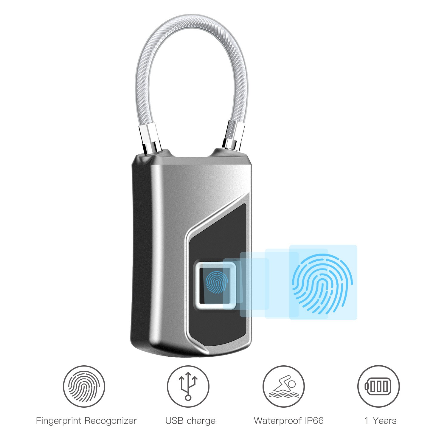 Smart lock fingerprint lock backpack home locker anti-theft waterproof ultra-long standby keyless fingerprint lock