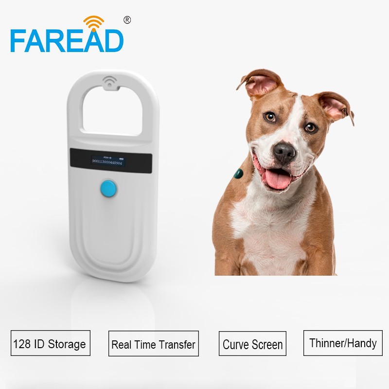 2022 BT ISO11784 FDX-B Pet ID Animal Chip Reader USB Device RFID Handsfree Microchip Scanner for