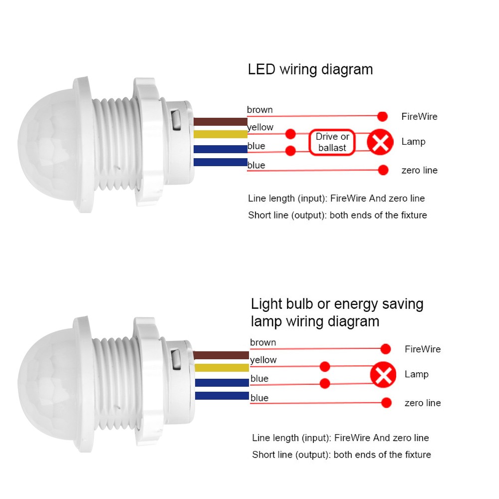 LED PIR Infrared Motion Sensor Switch 110V 220V Light Switch PIR Sensor Auto On Off Smart Switch