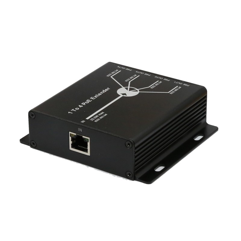 POE Extender 1 T0 4 Port 10/100M 25.5W for IP Camera Extend 120M IEEE802.3af POE Network Devices Plug and Play