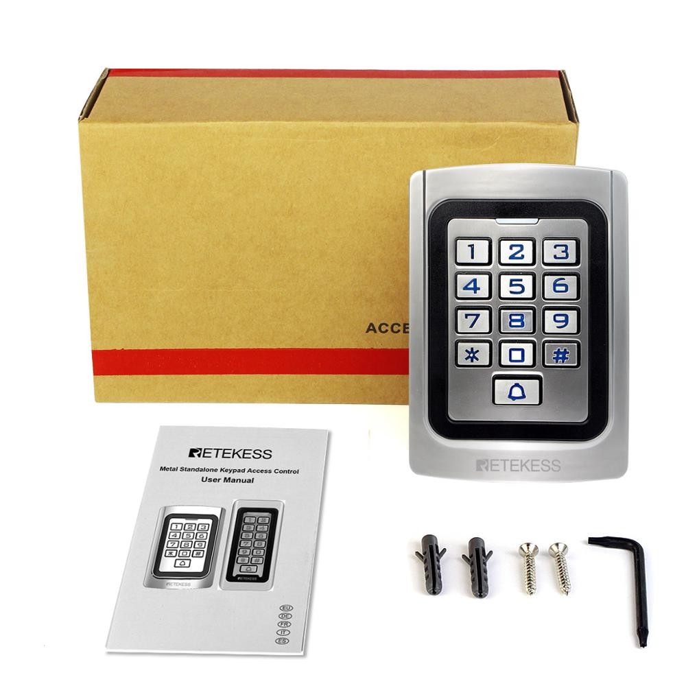 RETEKESS T-AC04 Keypad Door Access Control System IP68 Waterproof Metal Case Silicone Security Entry Door Reader RFID 125Khz EM