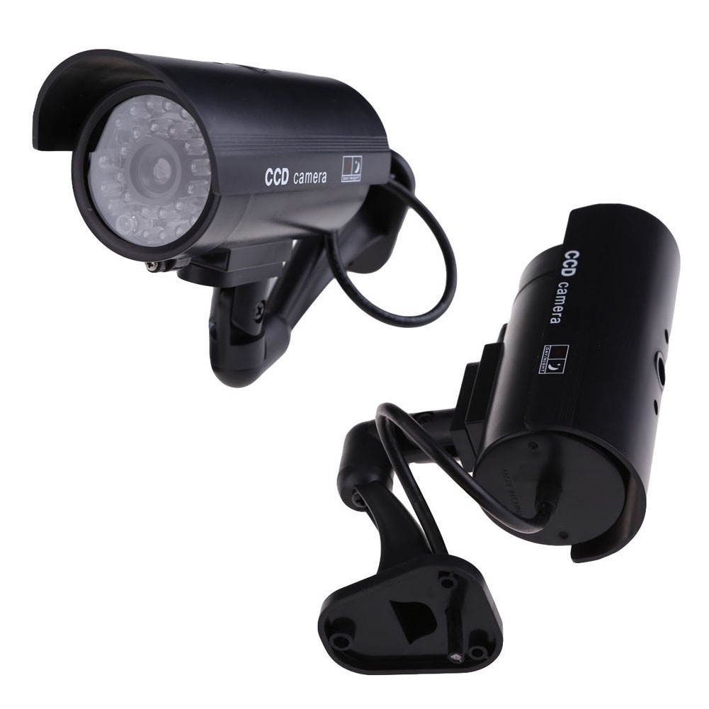 Home Waterproof Hotels Office Shops Safety Parks LED Light Easy to Use Warning Simulation Camera