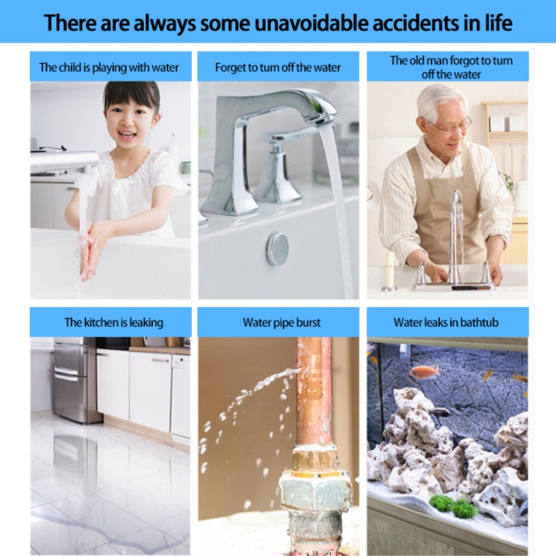 WiFi Water Leak Alarm Standalone Tuya Home Alarm Water Leak Sensor Flood Detector Security Alarm System Notification Phone