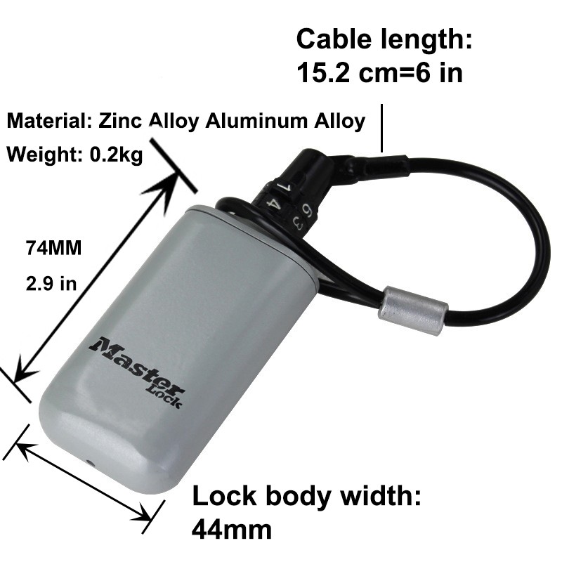 2022 Mini Key Cabinet Outdoor Backpack Hanging Hidden Metal Password Lock Zinc Alloy Fixed Code Lock Portable Key Storage Box