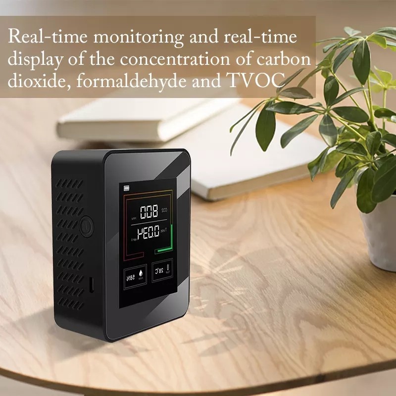 5 In 1 Formaldehyde Hcho Tvoc Tester Co2 Sensor Air Quality Monitor Indoor Detector