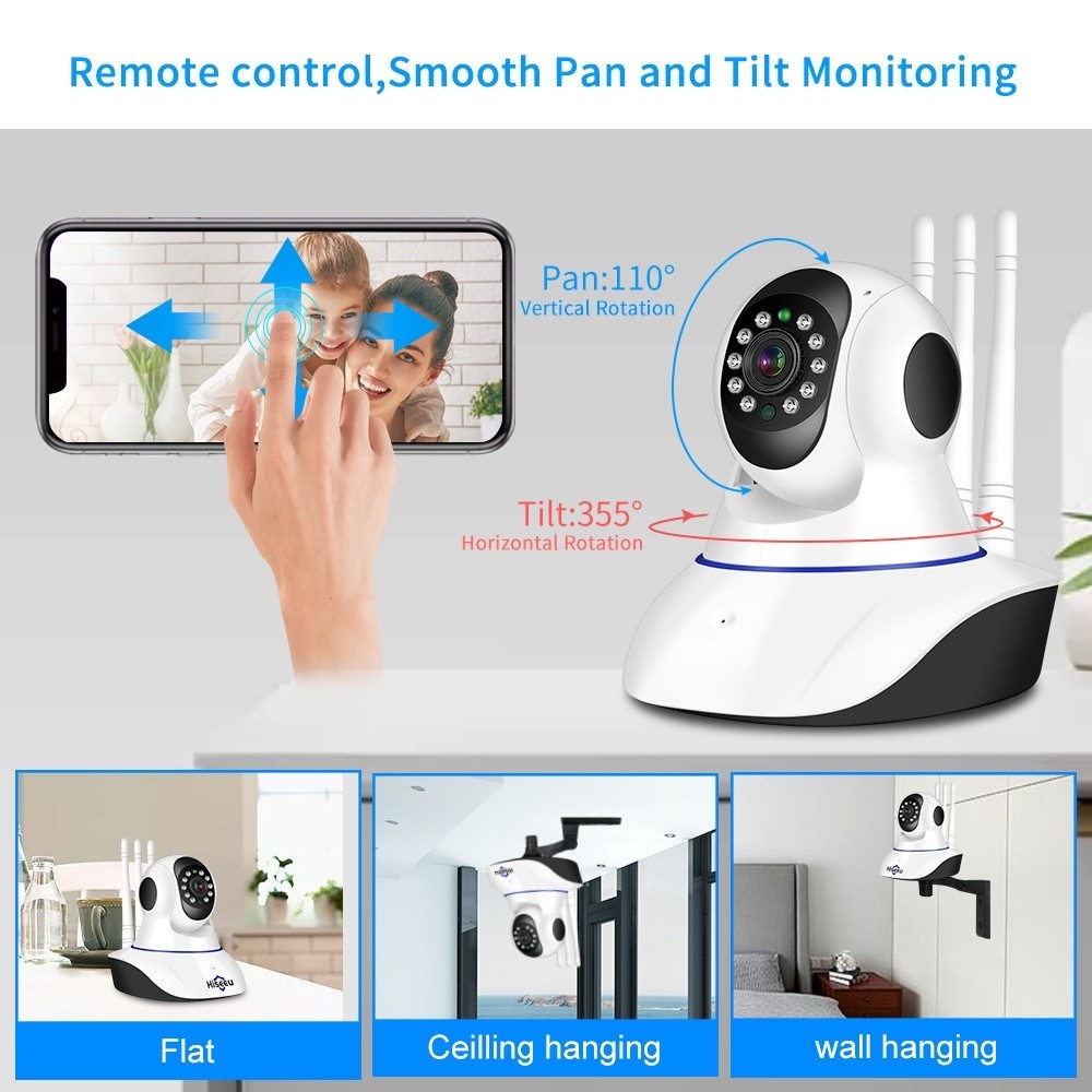 WIFI Wireless IP Camera Smart Home Security Camera Monitor 2-Way Audio CCTV Baby Monitor for Bedroom