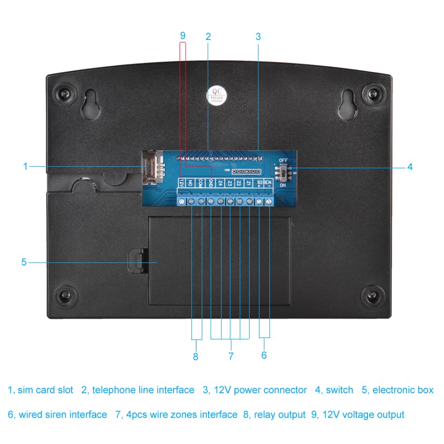 2022 G2BW LCD Keyboard WIFI GSM PSTN Home Burglar Security Wireless Wire Alarm System Motion Detector APP Control Smoke Fire