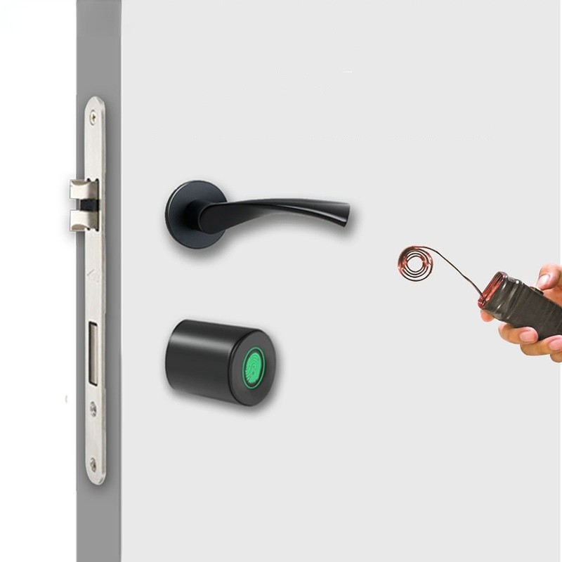 2022 Tuya Bluetooth Fingerprint Door Lock Biometric Fingerprint Lock Cylinder 70mm APP Control DIY Smart Door Lock EU Lock