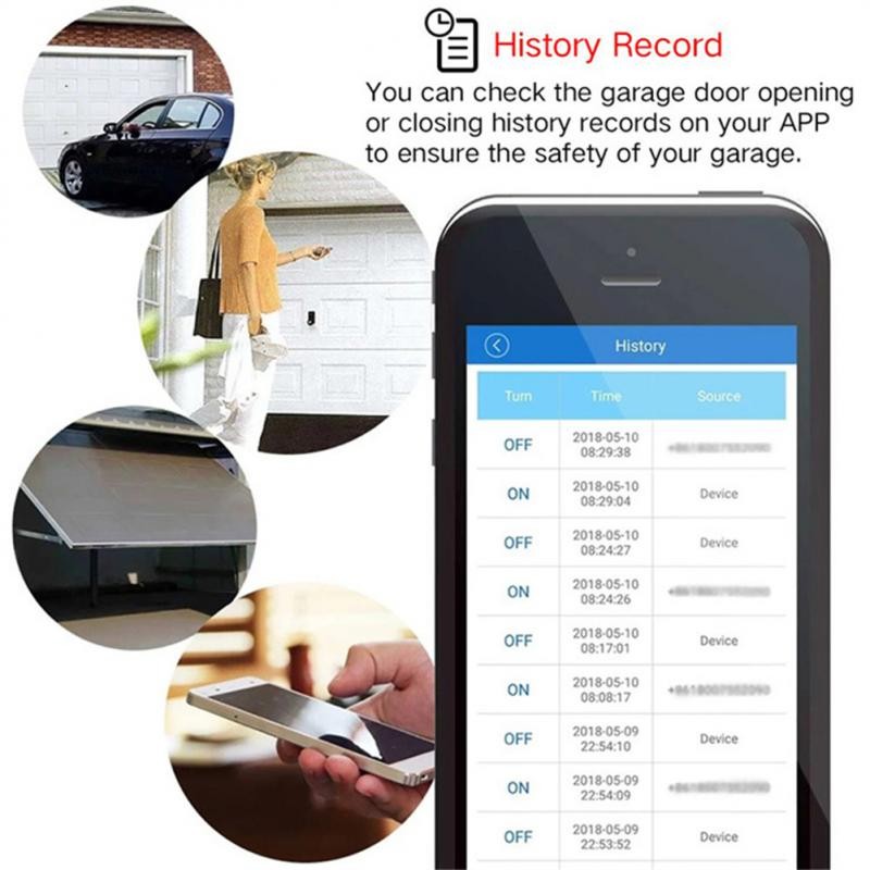 Garage Door Opener Smart Wifi Key Controller Works with Alexa Google Home EWeLink APP No Smart Home Hub Required