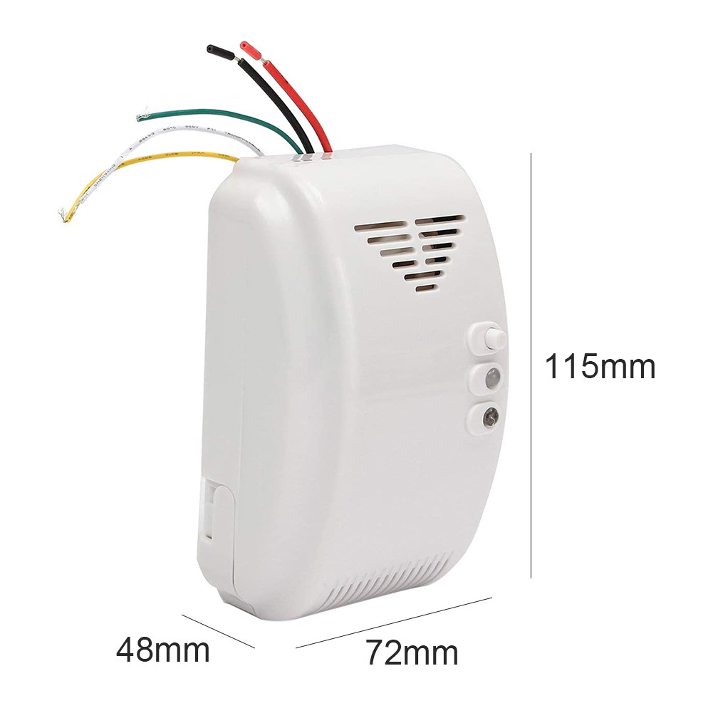 Carbon Monoxide Detector 12V Wall Gas Detector Alarm Sound Light Warning Alarm LPG Natural Smoke Sensors Security Protection