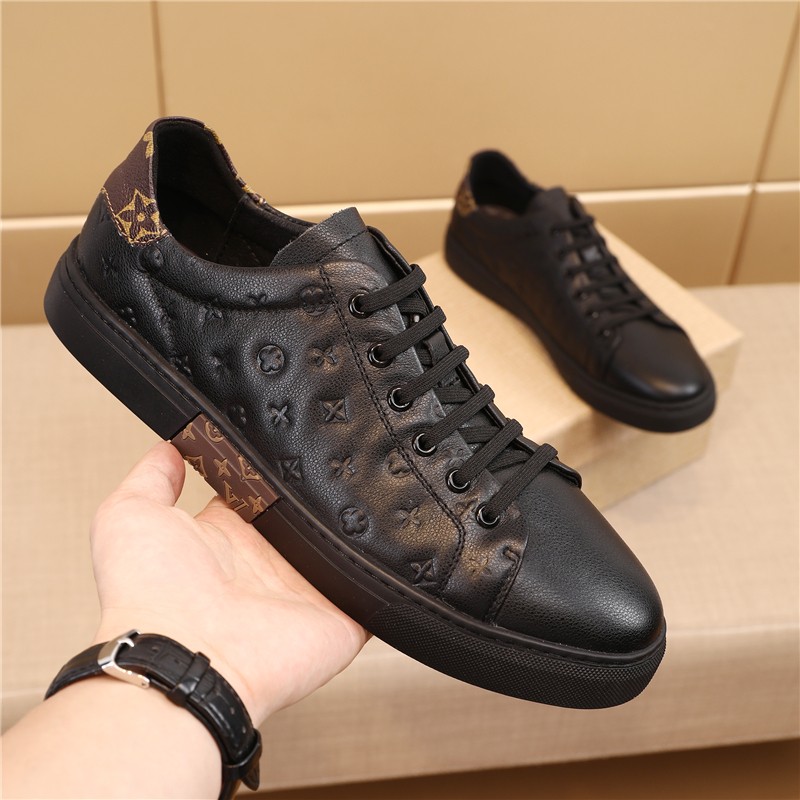 High quality men's leather shoes luxury brand casual and comfortable men's shoes lace-up fashion flat shoes sneakers