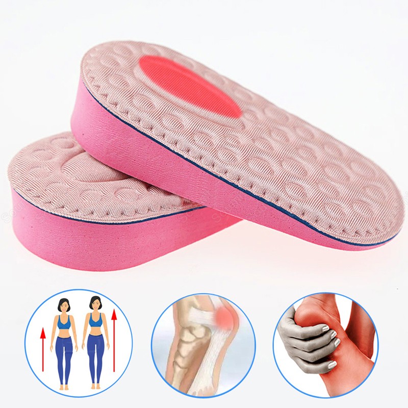 Memory Foam Invisible Height Increase Insoles For Women's Shoes Soles Inner Heel Insert Molds Lift Increase Insoles