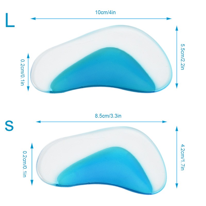 Sunvo - Kids Orthotic Insoles, Silicone Gel, Flat Foot Corrector, Arch Support, Shoe Pads