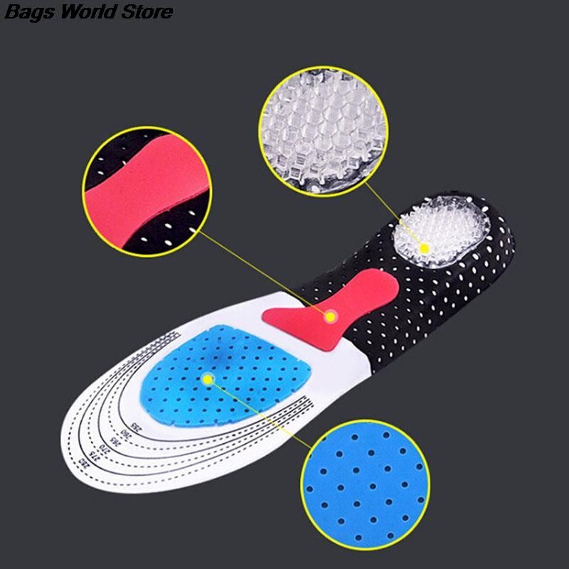 1 Pair Unisex Solid Silicone Gel Insoles Foot Care For Plantar Fasciitis Heel Spur Sports Shoe Pad Insoles Arch Orthotic Insole