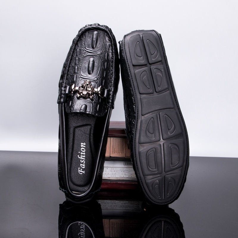 2021 shoes man 100% genuine leather man flat shoes loafers slip on flat shoes moccasins man driving shoes