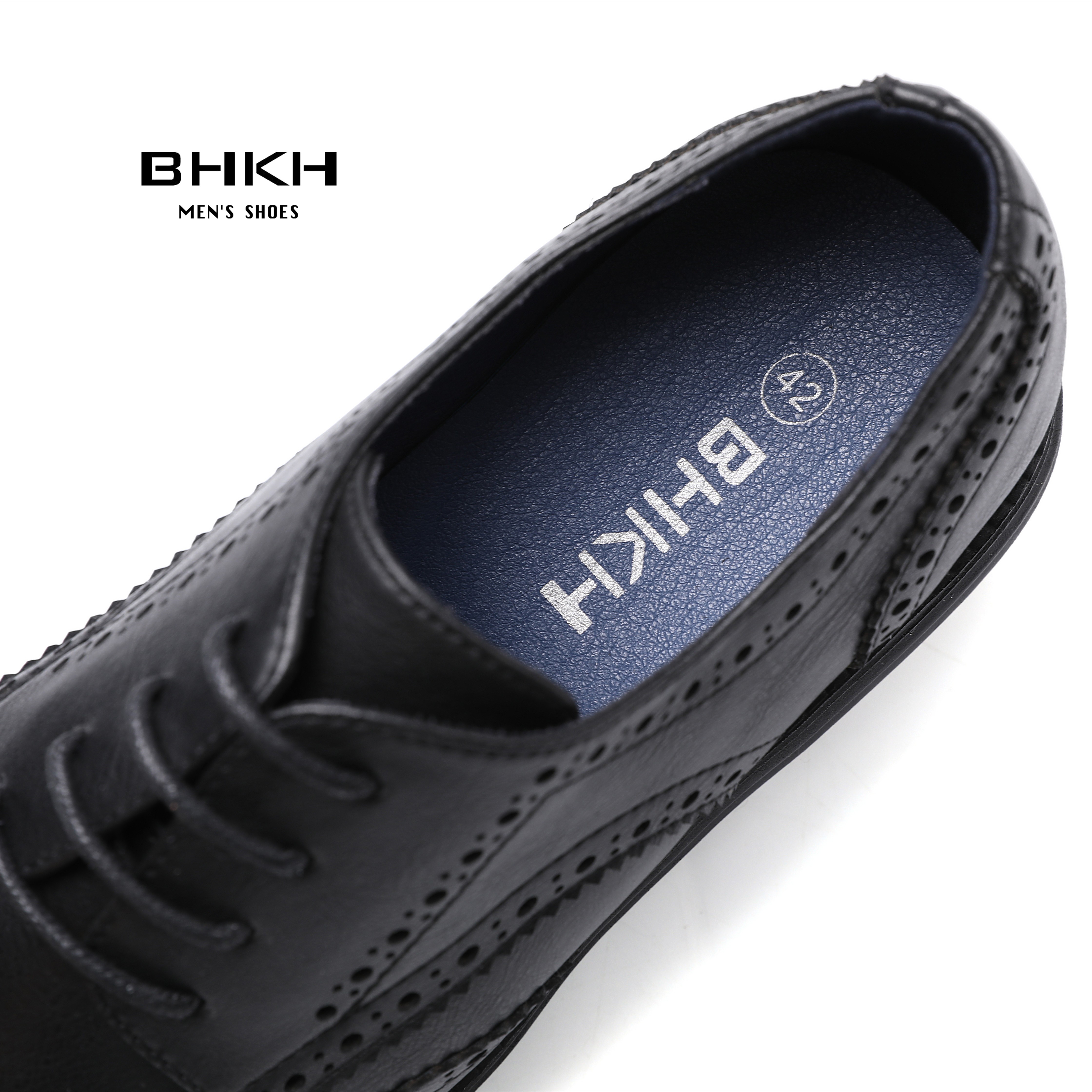 BHKH 2022 Genuine Leather Dress Shoes Comfortable Men Casual Shoes Smart Business Office Work Lace-up Men Shoes