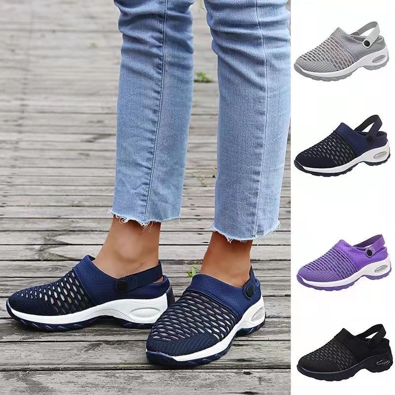 2022 New Women's Shoes Non-slip Thick Sole Sandals Women's Breathable Mesh Sandals Outdoor Walking Slippers