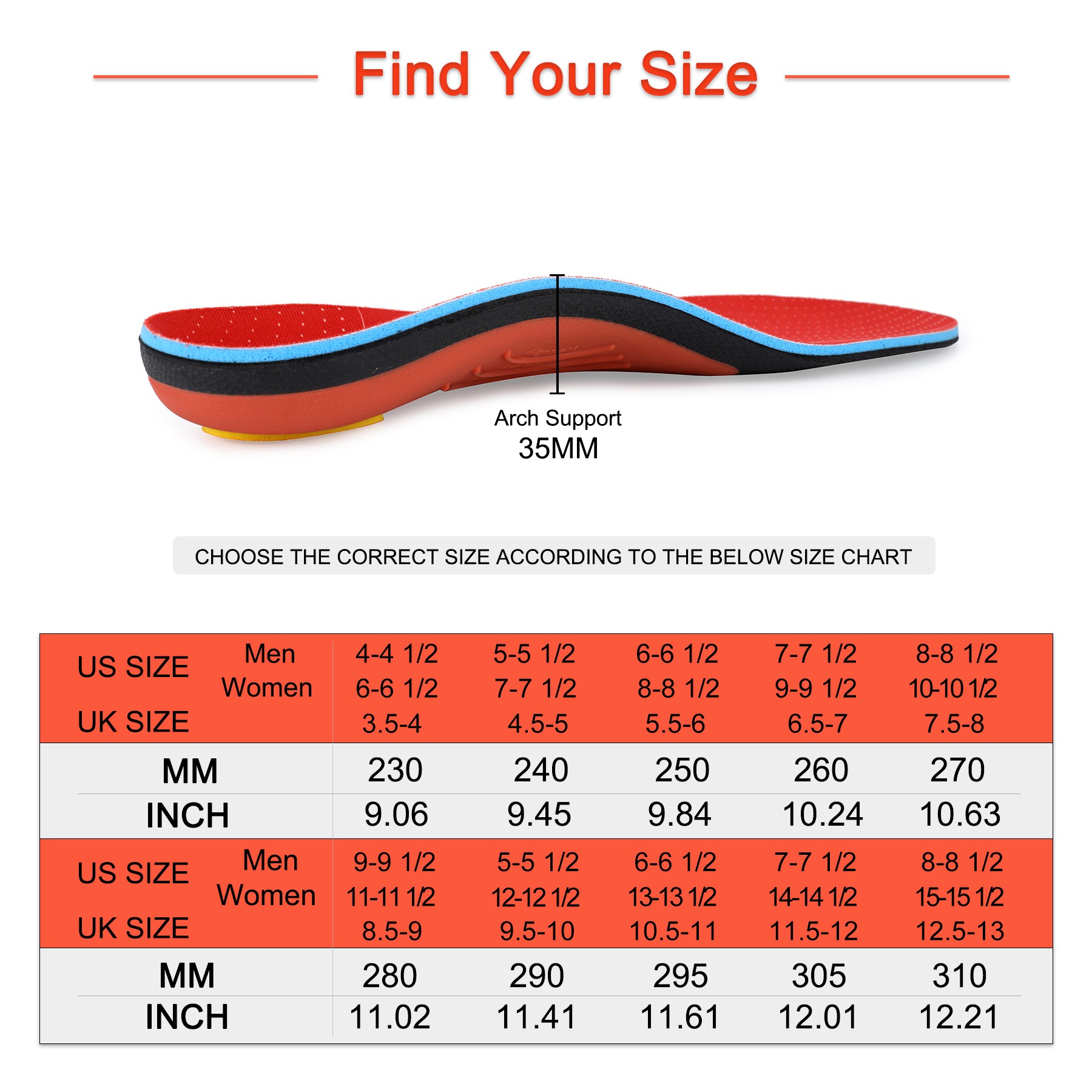 Plantar Fasciitis Orthotic Sports Insole For Men And Women Athletic Shoes Flat Feet High Arch Support Orthotic Insoles Plantillas Sole Insert