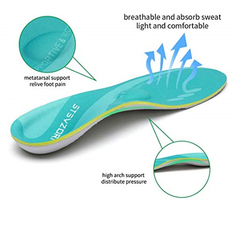 Plantar Fasciitis Flat Feet Arch Support Orthotic Insoles Relief Heel Pain, Sports Orthotic Insole Men Women Sneaker Sole Insert