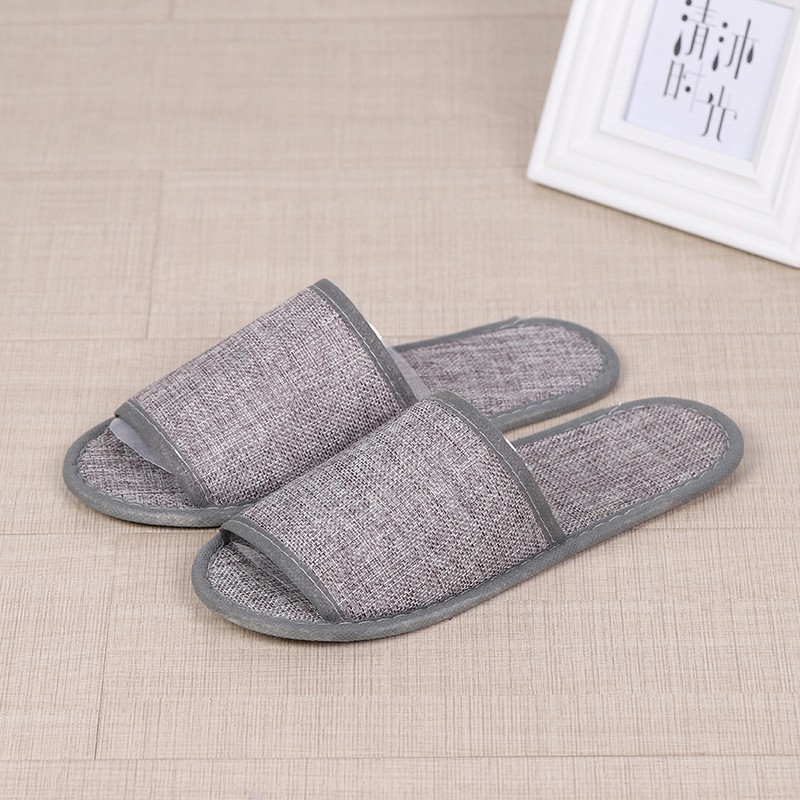 1 Pair Hemp Slippers Simple Men Women Hotel Travel Spa Portable Folding House Disposable Home Guest Indoor Slippers Plus Size