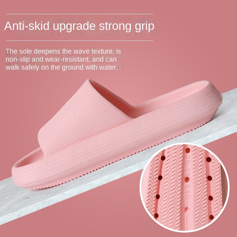 Indoor thick platform slippers women's home non-slip height increasing shoes bathroom shower waterproof non-slip slippers