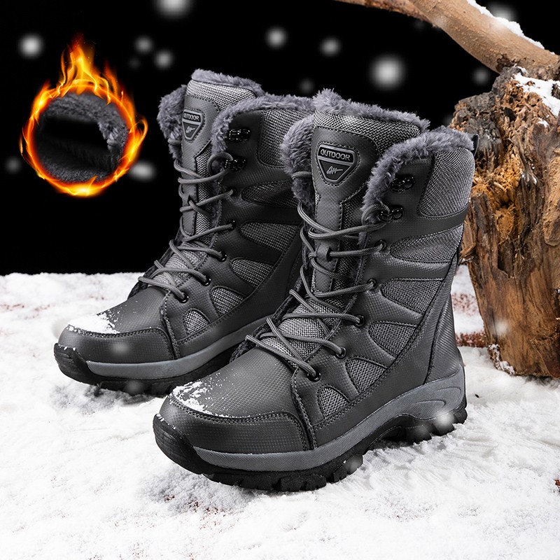 SOLIBEN New Winter Men Women Warm Snow Boots Botas De Neve Sabatos De Reflective Padded Winter Boots Boots Platform Boots