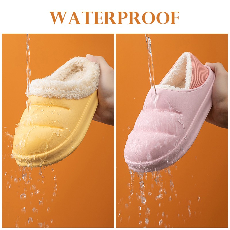 Men and women winter slippers fur slippers passionate and comfortable garden clogs mules slippers home cotton shoes couple indoor slippers