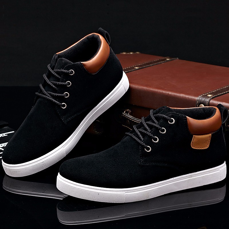 Yyo-Men's casual shoes, lace-up cotton shoes, high youth style, best fashion, spring and autumn