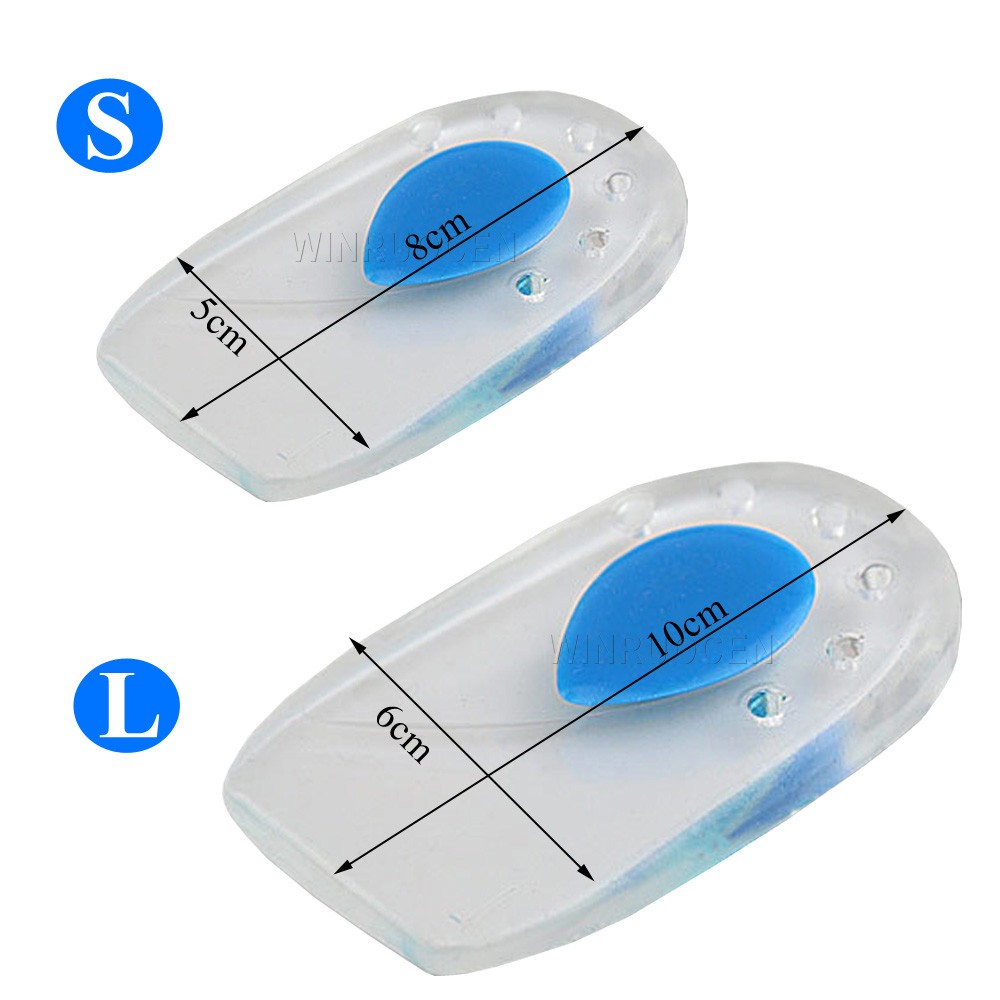 Silica Gel Heel Insoles For Men Women Foot Pain Relief Shoe Cushion Foot Care Tool