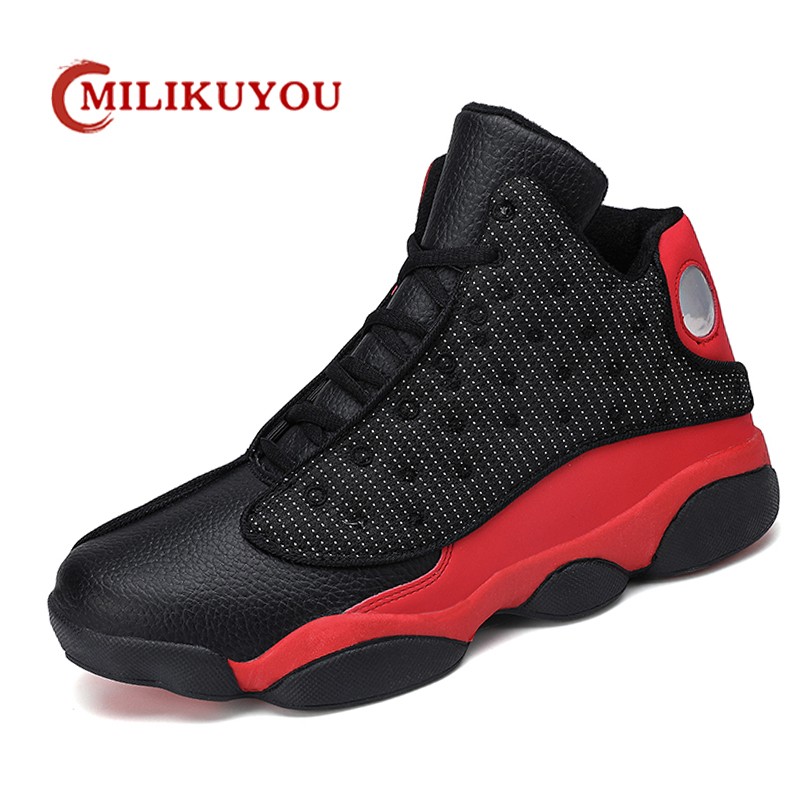 Men's shoes breathable men's sports basketball shoes ankle boots large size durable rubber outsole sneakers man 2021 winter botas