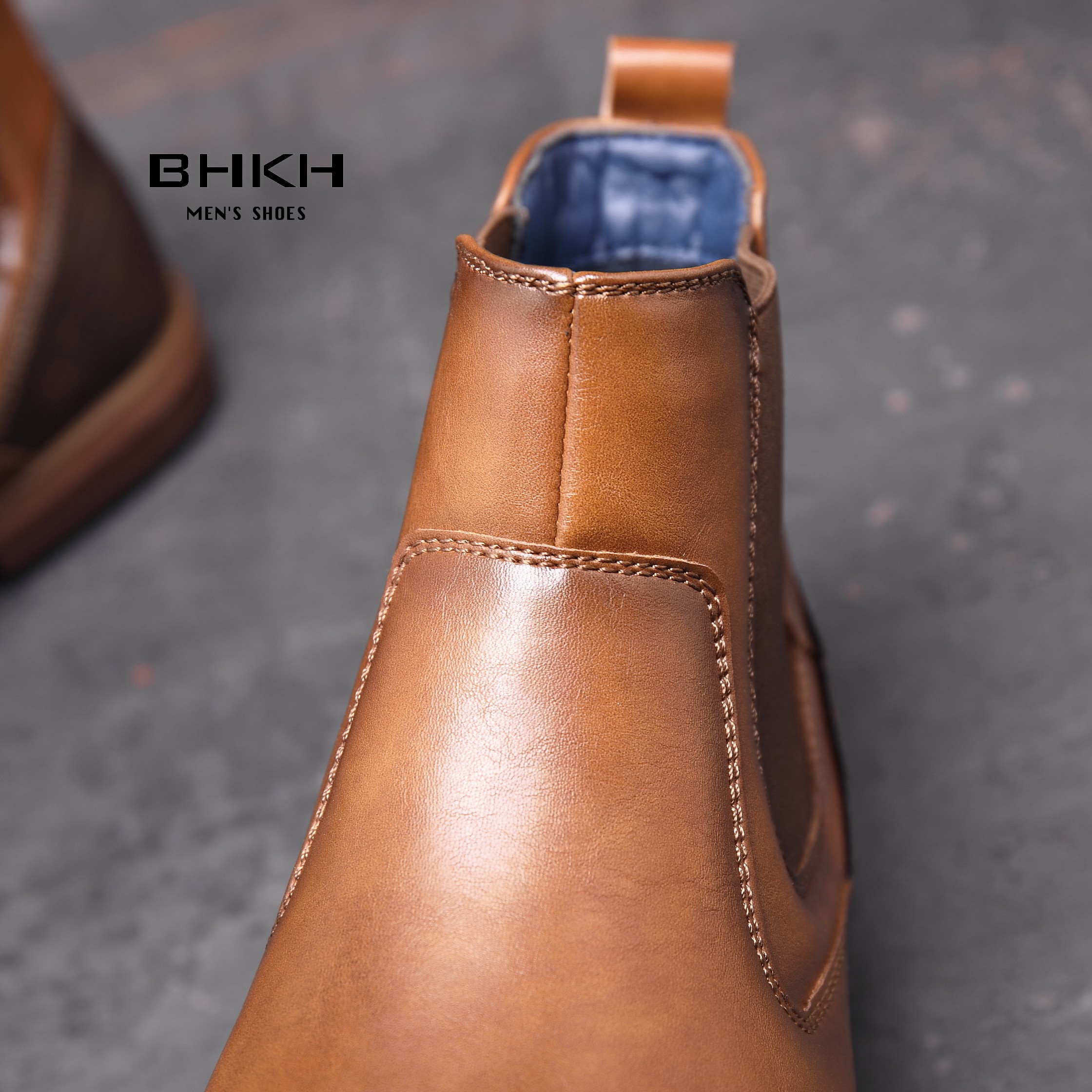 BHKH 2022 Men Chelsea Boots New Winter Men Boots Soft Leather Elastic Strap Ankle Boots Smart Formal Business Dress Shoes Man S