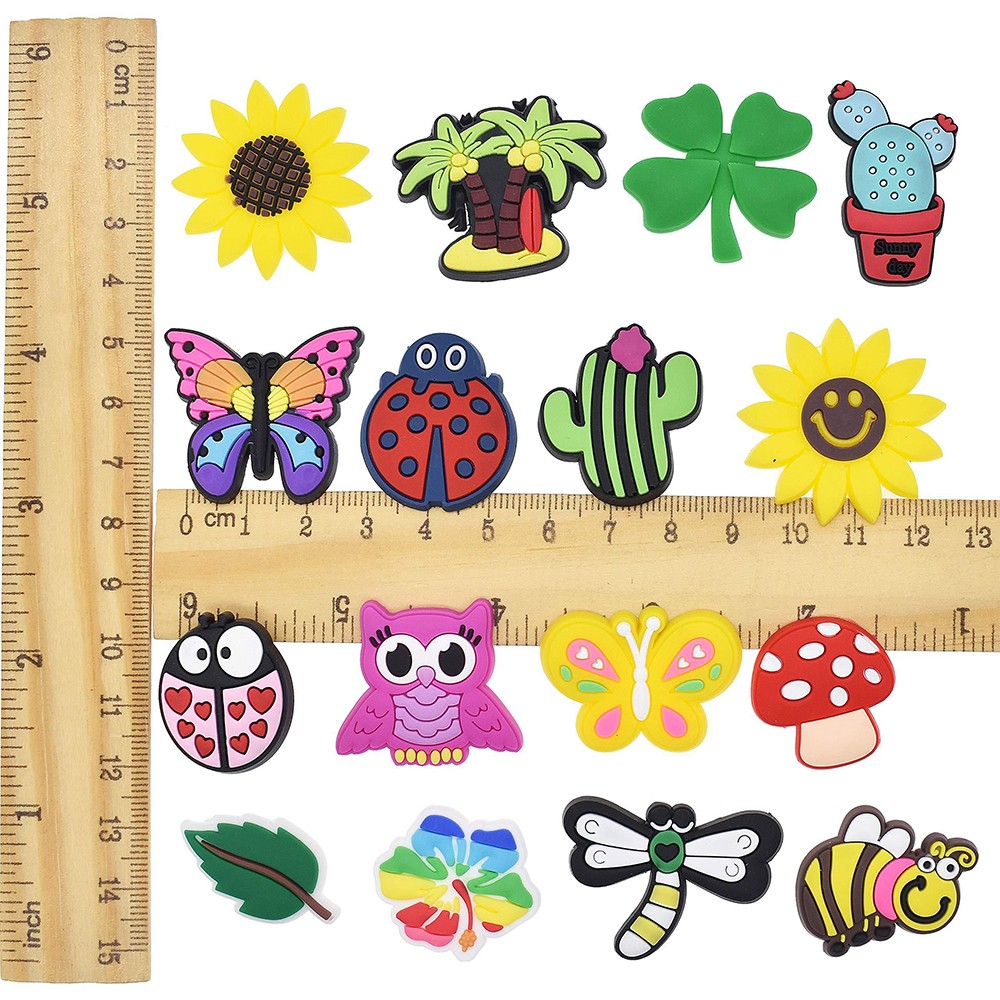 Wholesale 20-100pcs Cute Cartoon Crocs Charms Mix Random Patterns Shoe Charms for Shoe Accessories Wristbands Slippers Decoration