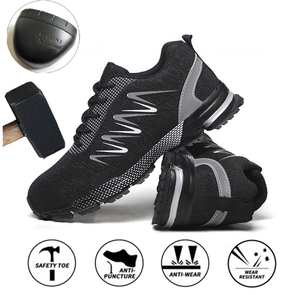 Wear-resistant non-slip safety protective work shoes breathable anti-smashing safety shoes men's anti-puncture sports shoes