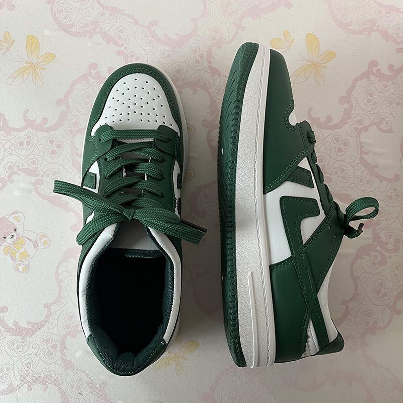 Harajuku Zapatillas Mujer 2022 Spring Sneakers Hot Streetwear Fashion Green Casual Sneakers For Women Vulcanize Shoes