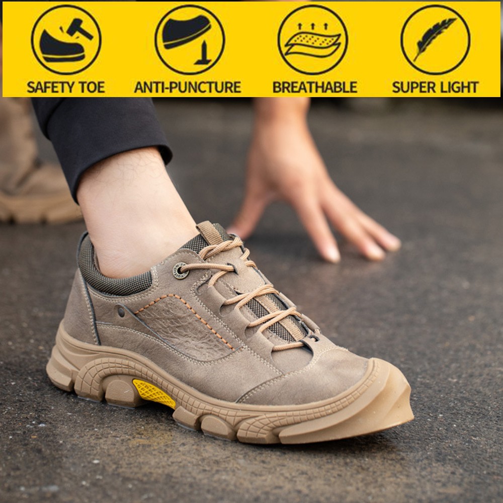 Safety insurance shoes men deodorant anti-puncture steel toe cap insulated electric safe wear-resistant winter work shoes