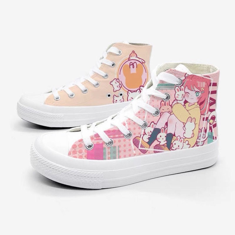 Japanese Cartoon Anime Printing Cool Girl Vulcanized Shoes Spring Autumn High Quality Canvas Shoes Student Gift Jk Casual Shoes