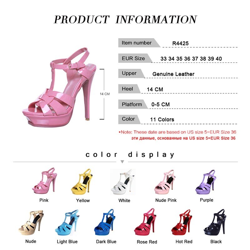 Cool Sept Genuine Leather High Heel Sandals Women Heels 10cm and 14cm Sexy Shoes Fashion Woman Shoe R4425 Hot Sale 33-40